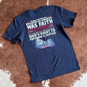 Navy Graphic Short-Sleeve Tee with Patriotic Back Print